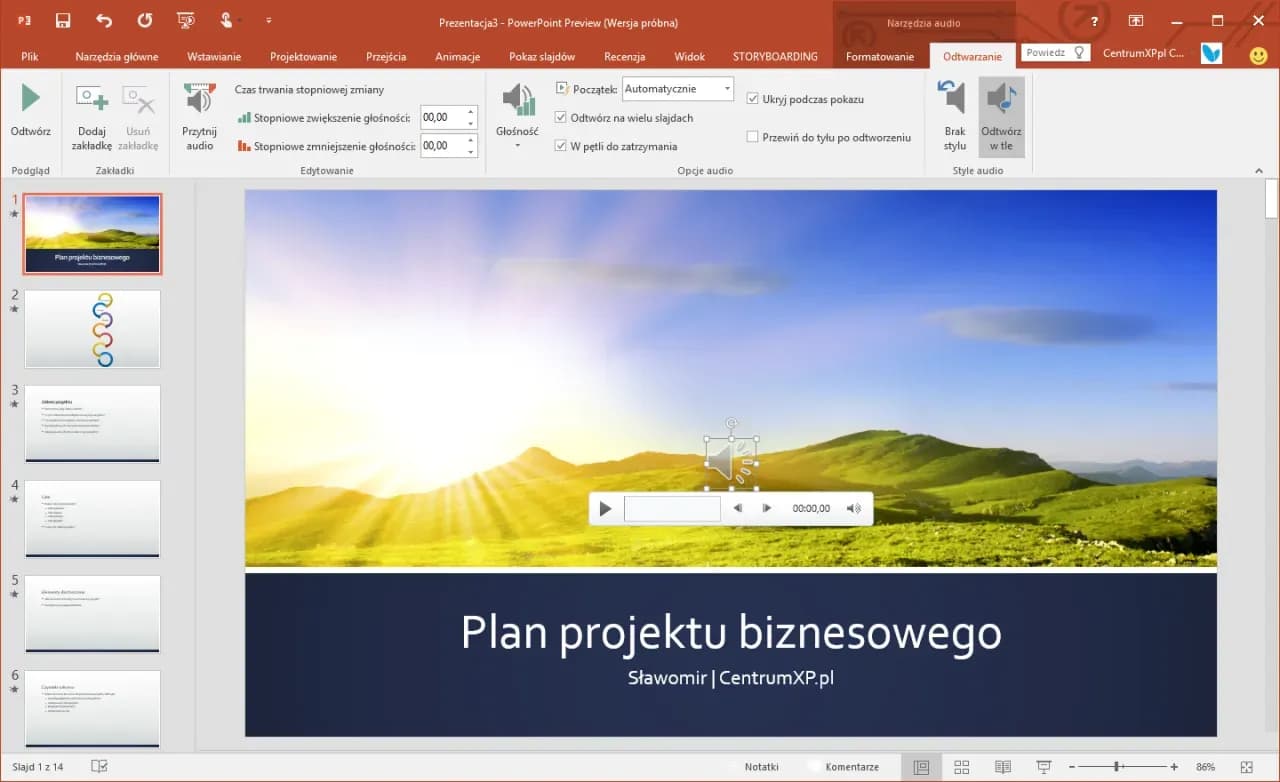 Jak wstawić podkład muzyczny w PowerPoint i uniknąć problemów